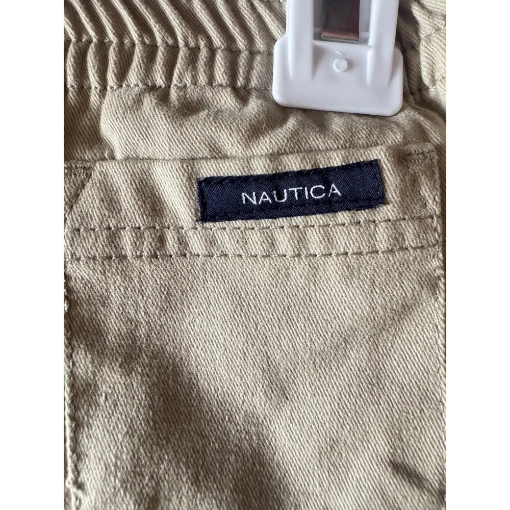 Nautica Baby Boy 12M 2 Piece Set Sailboat Shirt Chino Shorts Bow Tie 62G72012-99